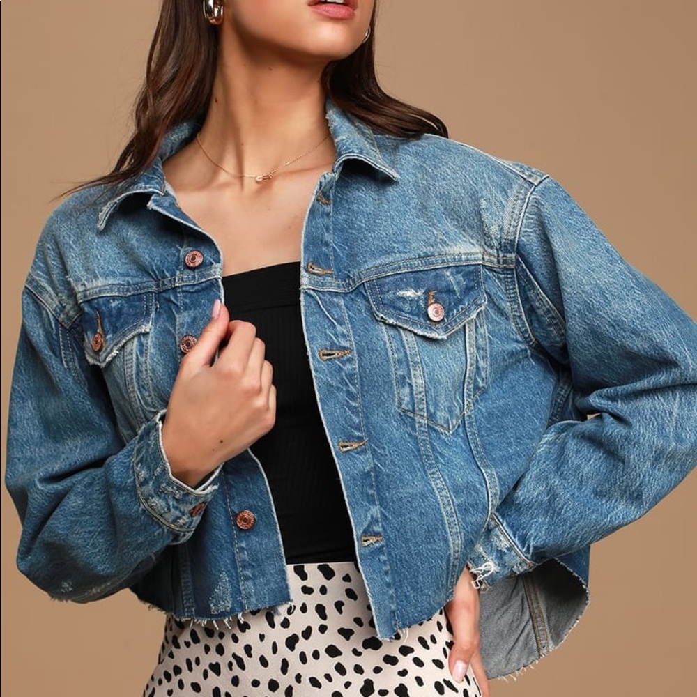 NWT FREE PEOPLE Amelia Slouchy Trucker Jacket